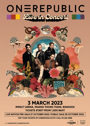 ONEREPUBLIC PRESENTS LIVE IN CONCERT TOUR IN BANGKOK